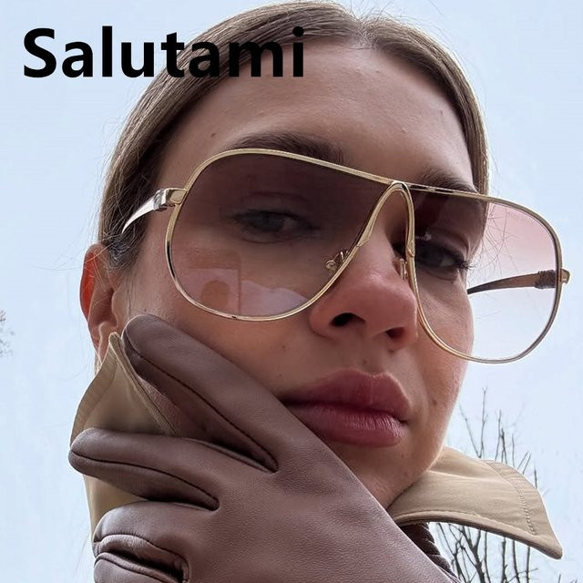 Salutami Sonnenbrille, quadratisch, Vollrand, Metall, Damen - Bild 1