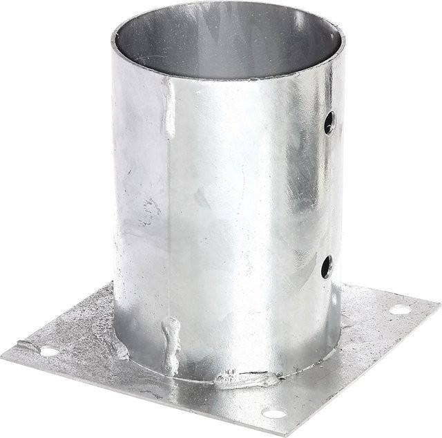 GAH Alberts Aufschraubhülse aus Stahl, feuerverzinkt, Farbe: Silber, Durchmesser: 14,1 cm, Höhe: 14,7 cm - Bild 1