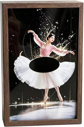 NovaLight Taschentuchbox Ballerina aus Walnussholz in Multicolour - Bild 1