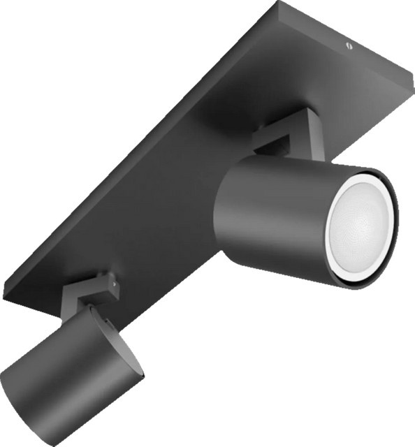 Philips Hue Runner Aufbauspot Set mit 2 Spots und Dimmer in Schwarz, White Ambiance, dimmbar - Bild 1