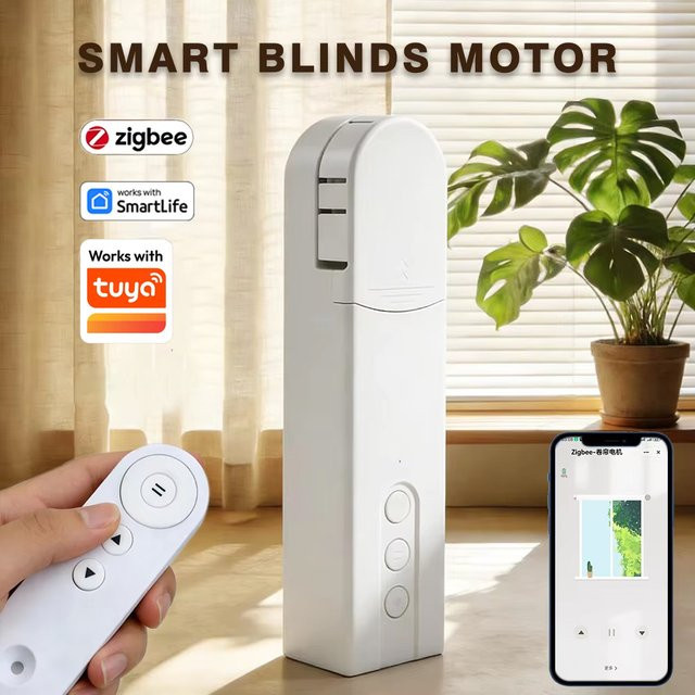 HIMOJO WLAN Smarte Motorisierte Rollos mit Zigbee-Antrieb und App-Steuerung in Weiß - Bild 1