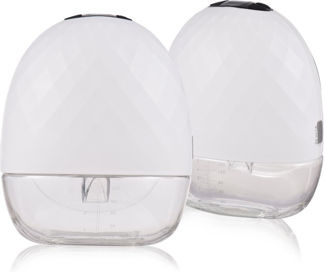 Tragbare elektrische Milchpumpe in Weiß, freihändiges Wearable zum Stillen mit 150 ml Milchsammler für Zuhause und Reisen - Bild 1