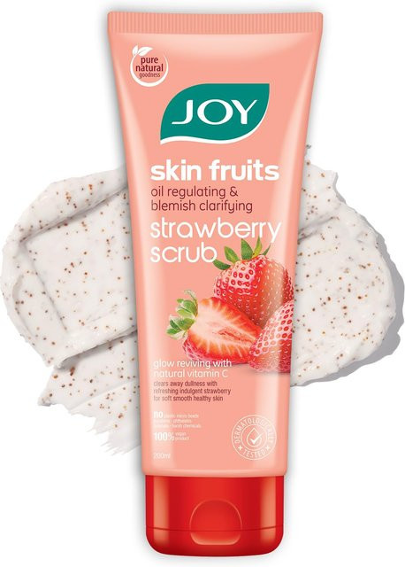Joy Erdbeere Gesichts- und Körperpeeling, 200g, für fettige Haut - Bild 1