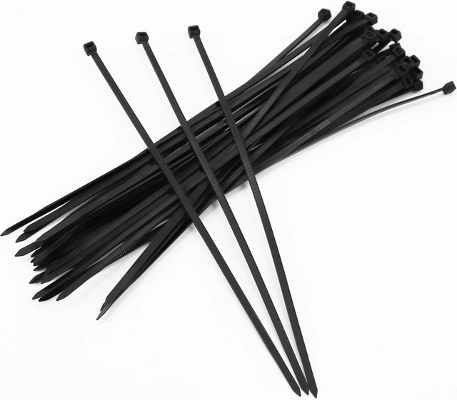 Aquagart Kabelbinder Schwarz 400 Stück für Schattiernetz und Zaunblende Länge: 30 cm, Breite: 0,48 cm - Bild 2