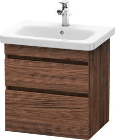 Duravit Waschtischunterschrank DuraStyle in Nussbaum Dunkelbraun, wandhängend mit 2 Schubladen, B: 58 cm, T: 44,8 cm, H: 61 cm - Bild 1