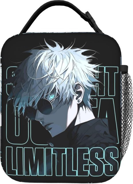 Fancy Style Studio Gojo Anime Isolierte Lunchtasche, Auslaufsicher und Wiederverwendbar, Schwarz, One Size - Bild 1