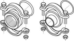 Grundfos FlexiClamp Anschluss CRI/CRN 10 mit Rp1 1/2 Innengewinde und EPDM Dichtung - Bild 1