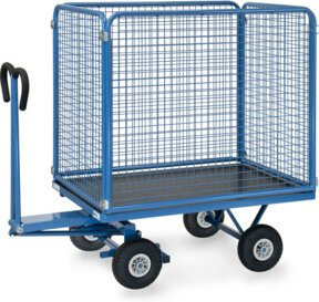 Fetra Handpritschenwagen 6443L in Blau mit Luft-Bereifung und 700kg Tragkraft - Bild 1