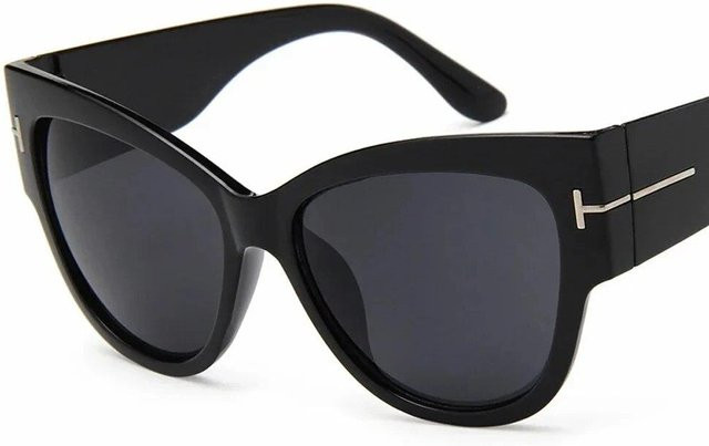 NATAWA Sonnenbrille Cat Eye, Kunststoff, Vollrand, Schwarz, Damen - Bild 1