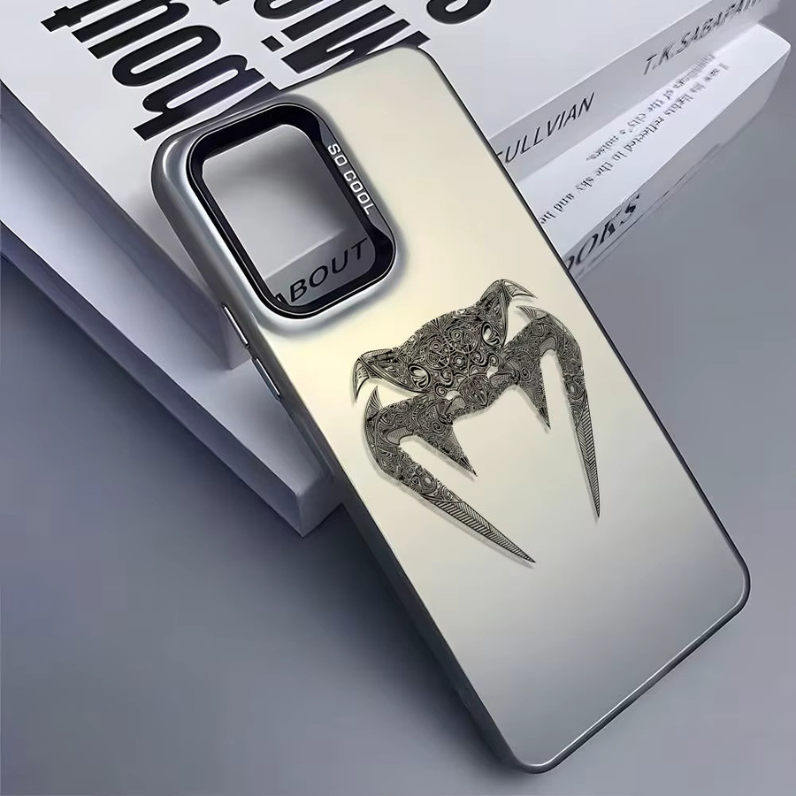 Venum Silikon Handyhülle mit Logo für Samsung Galaxy S25 Edge S24 S23 S22 S21 S20 Ultra in Silber - Bild 4