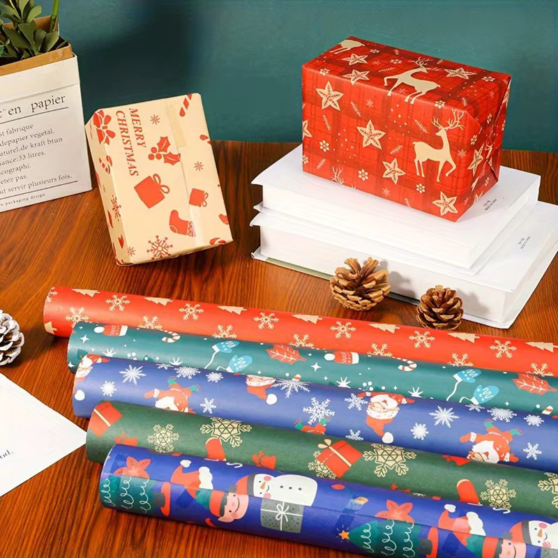 10 Stück Weihnachtsgeschenkpapier in Mehrfarbig für Party, Hochzeit und Dekoration - Bild 3