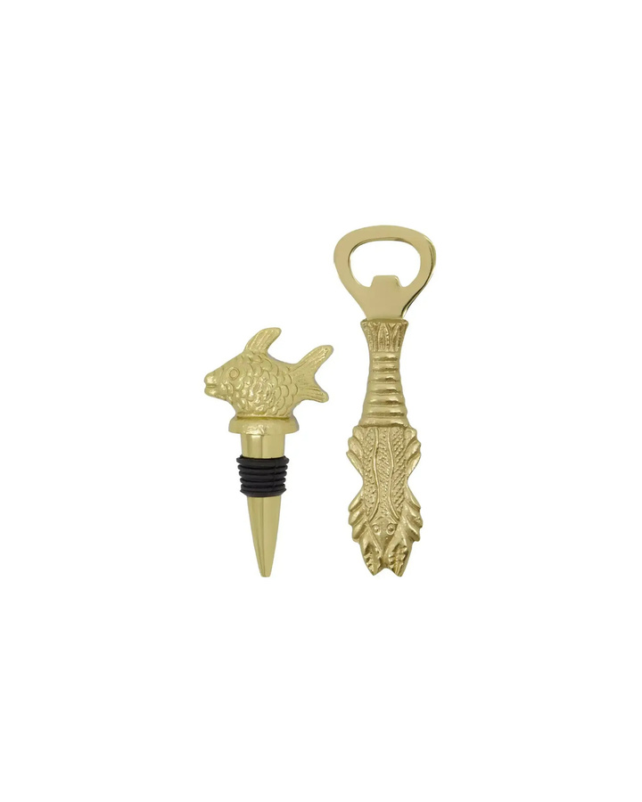 House Doctor Flaschenöffner und Stopfen Fish in Gold - Bild 1