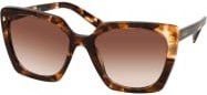 Prada PR 23ZS Sonnenbrille, Quadratisch, Vollrand, Kunststoff, Braun, Damen - Bild 1
