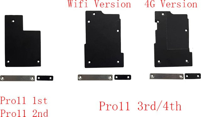 DHTOPYUN Metallplattenhalterung mit LCD-Touchscreen-Gesichtssensor-Flexkabel und Schrauben für iPad Pro 11 1. 2. 3. 4. Generation in Schwarz - Bild 1