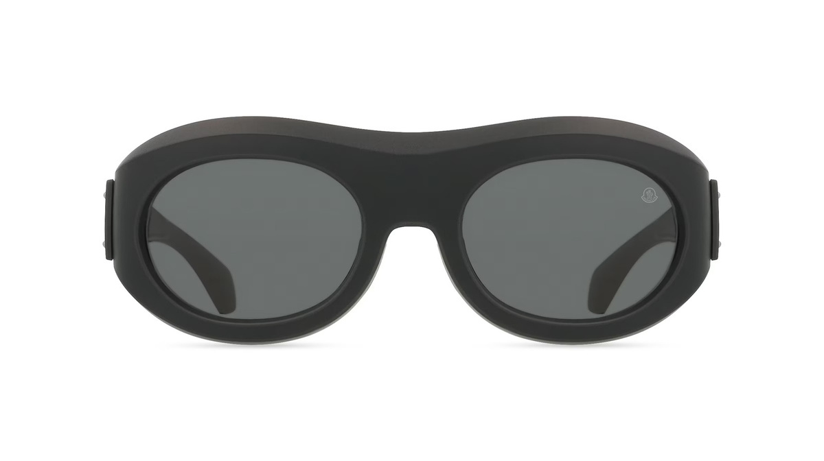 Moncler 0ME8015U Sonnenbrille, Vollrand, Oval, Kunststoff, Unisex, schwarz, grau - Bild 1