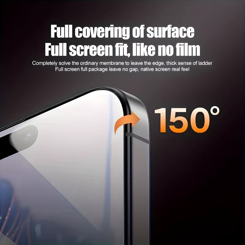 3er-Pack Displayschutzfolie aus gehärtetem Glas für Apple iPhone 17 16 15 14 13 12 11 Pro Max XR XS 16e transparent und staubdicht - Bild 5