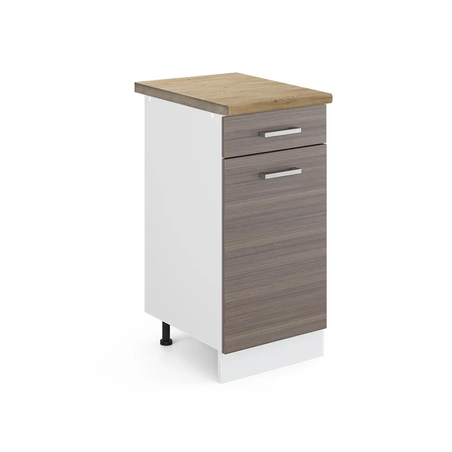 Vicco R-Line Küchenunterschrank Schubladenschrank Grau/Weiß Eiche B: 40 cm - Bild 2