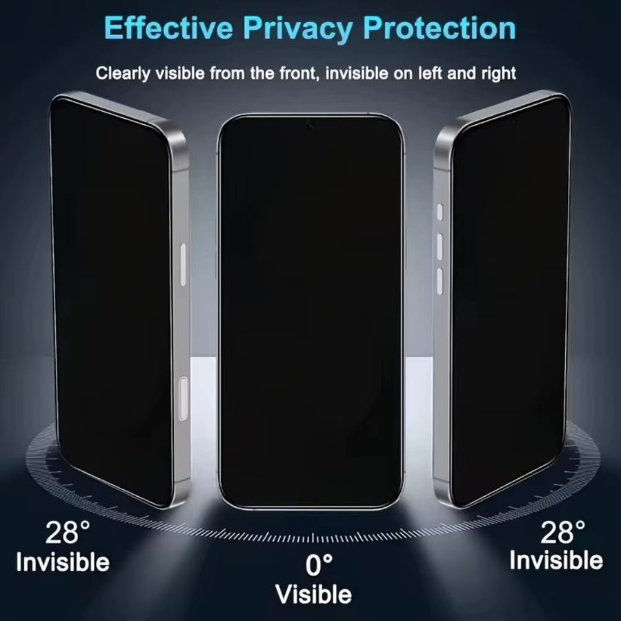Anti-Spionage Panzerglas Displayschutz für Samsung Galaxy S25 S26 Ultra S24 Plus S23 S22 FE transparent mit Fingerabdruck-Entsperrung - Bild 2
