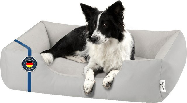 BedDog Hundebett ZARA Hundekissen als Hundesofa mit waschbarem Bezug in Grau - Bild 1