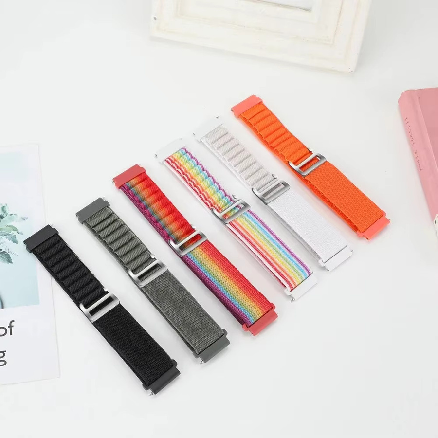 QCTOG Uhrenarmband Nylon, Textil/NATO, Bunt, Unisex, 22 mm - Bild 4