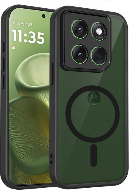 Magnetische Schutzhülle für Motorola Edge 60 Pro 50 Ultra 50 Fusion 40 Neo Matt Klar Schwarz - Bild 1