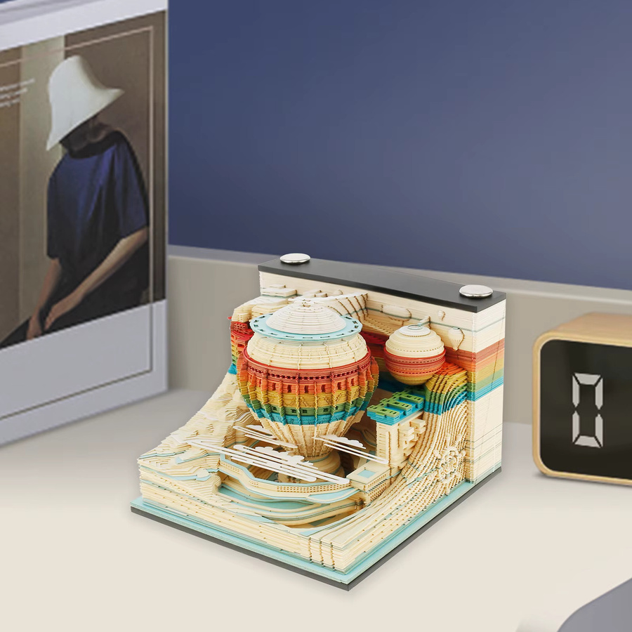 3D-Notizblock als dekorativer Blockkalender in Multicolor zum Selbermachen - Bild 3