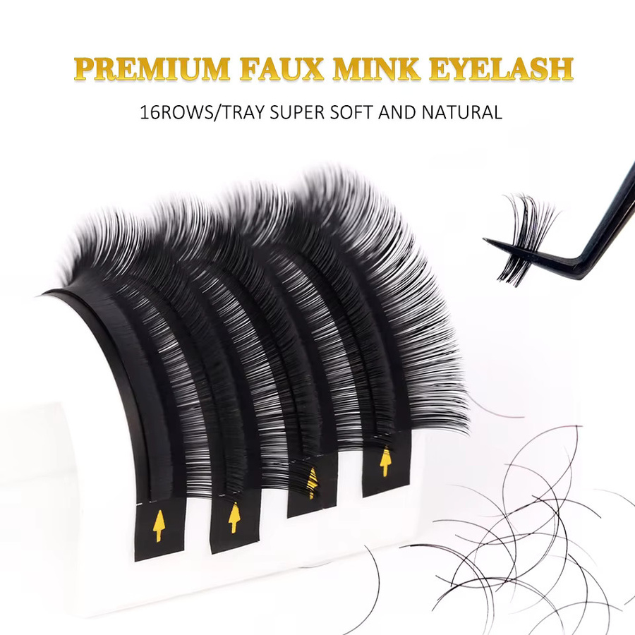 lashprofessor Wimpernverlängerung, Faux Mink, Matt Schwarz, 10 Trays - Bild 3
