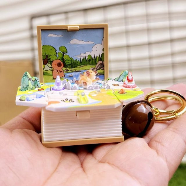 Binchi Capybara 3D faltbares Faltbuch Schlüsselanhänger, Kinderspielzeug - Bild 1