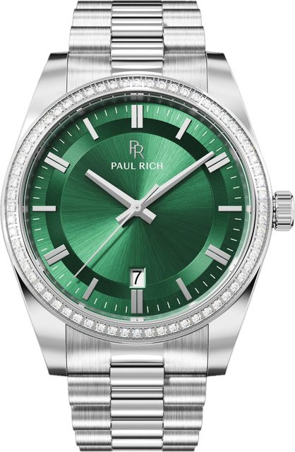 Paul Rich Herrenuhr Legacy, Quarz, Edelstahl, Grün, 40 mm, 5 ATM - Bild 1