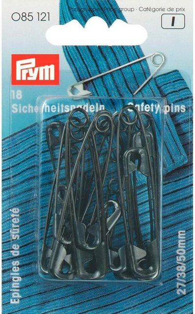 Prym Sicherheitsnadeln Schwarz Grösse 3, 18 Stück - Bild 1