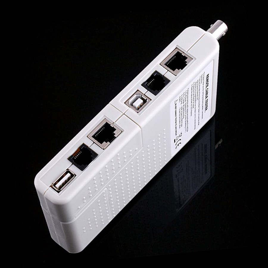 Kkmoon 4-in-1 Netzwerk-Tester mit Fernbedienung für RJ11, RJ45, USB und BNC in Weiß - Bild 4