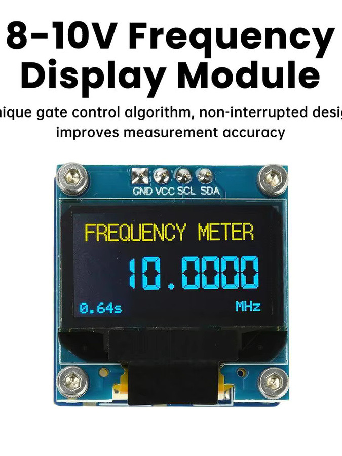 diymore Frequenzzähler PLJ-096OLED-H1 mit 0,96-Zoll-OLED-Display RF Digital Signal Frequency Meter in Blau - Bild 4