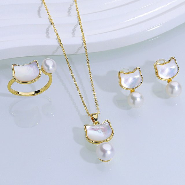 Lina Jw Schmuck-Set, Perle, weiß, Damen - Bild 1