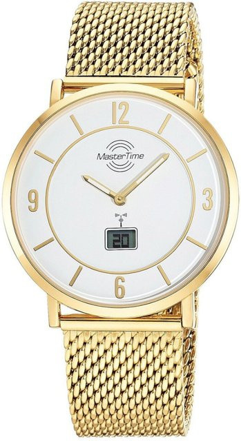 Master Time Herrenuhr, Analog-Digital, Quarz, Edelstahl, 42 mm, Weiß - Bild 1
