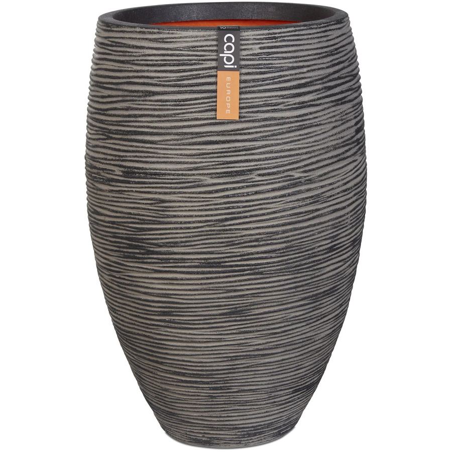 Capi Pflanztopf Nature Rib Elegant Deluxe Riffel Anthrazit Höhe: 72 cm, Durchmesser: 45 cm - Bild 2