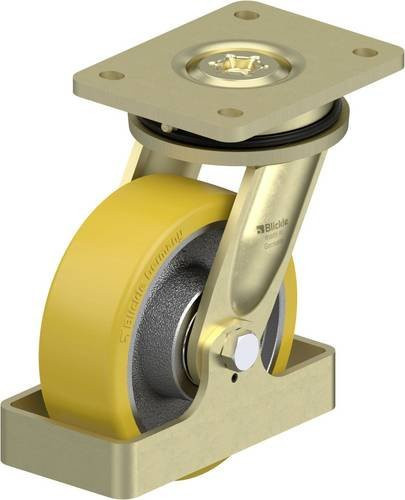 Blickle Schwerlast-Lenkrolle LS-GTH 150K-FS in Silber mit 150 mm Rad-Durchmesser und 800 kg Tragfähigkeit - Bild 1