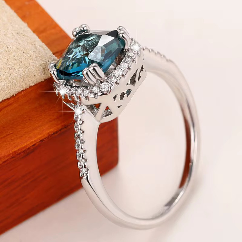 Huitan Ring, blau, Zirkonia, Damen - Bild 2