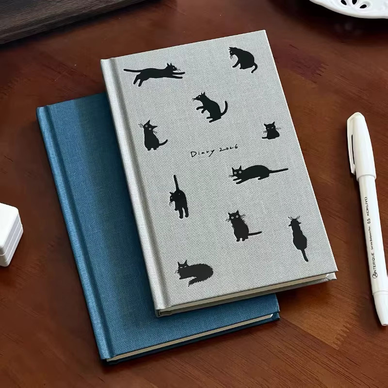 Japanischer Wochenplaner 2026 mit Kätzchen- und Welpen-Design, ästhetisches B6-Notizbuch für Journaling und Schule - Bild 2