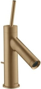 Hansgrohe Axor Starck A Waschtisch-Einhebelmischer in gebürstetem Messing Gold mit Pin-Griff und Pop-up-Abfluss - Bild 1