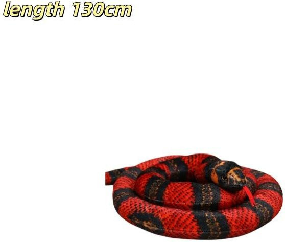 Yiran toy Klapperschlange Python, Plüschtier, Grün, Rot - Bild 1
