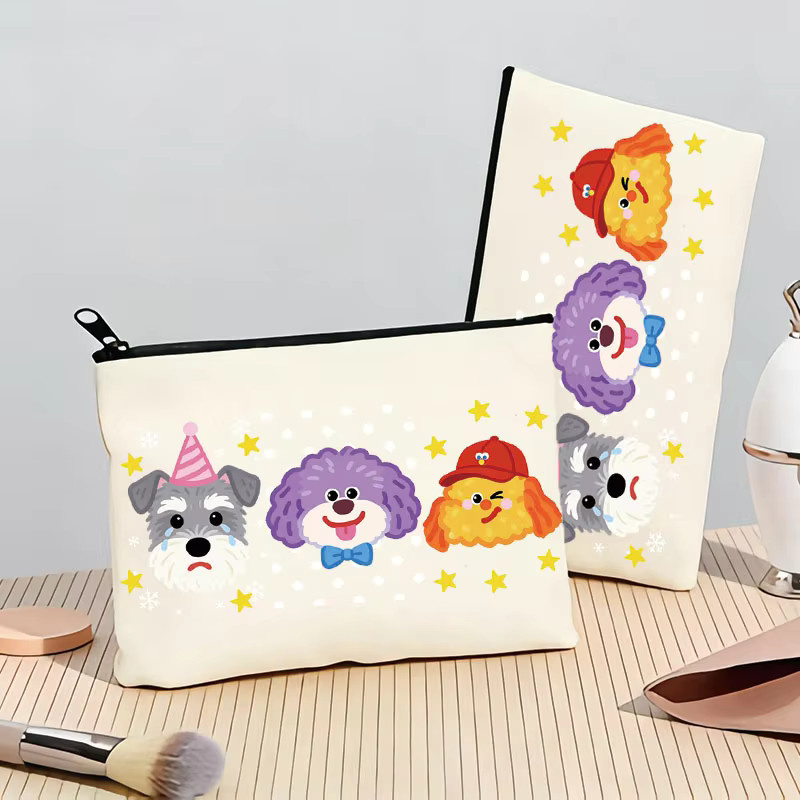 Kreative Plüsch Hund Leinwand Tasche als tragbares Federmäppchen und Aufbewahrungstasche für kleine Gegenstände - Bild 2