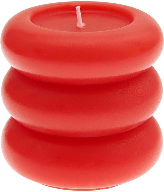 Rico Design Stumpenkerze Ring in Rot aus Paraffin - Bild 1