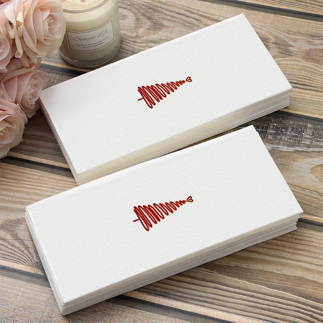 INYUDOME Einweg-Dinner-Servietten mit Leinengefühl, bedruckt, Weiß, B: 30,0 cm, H: 43,0 cm - Bild 1