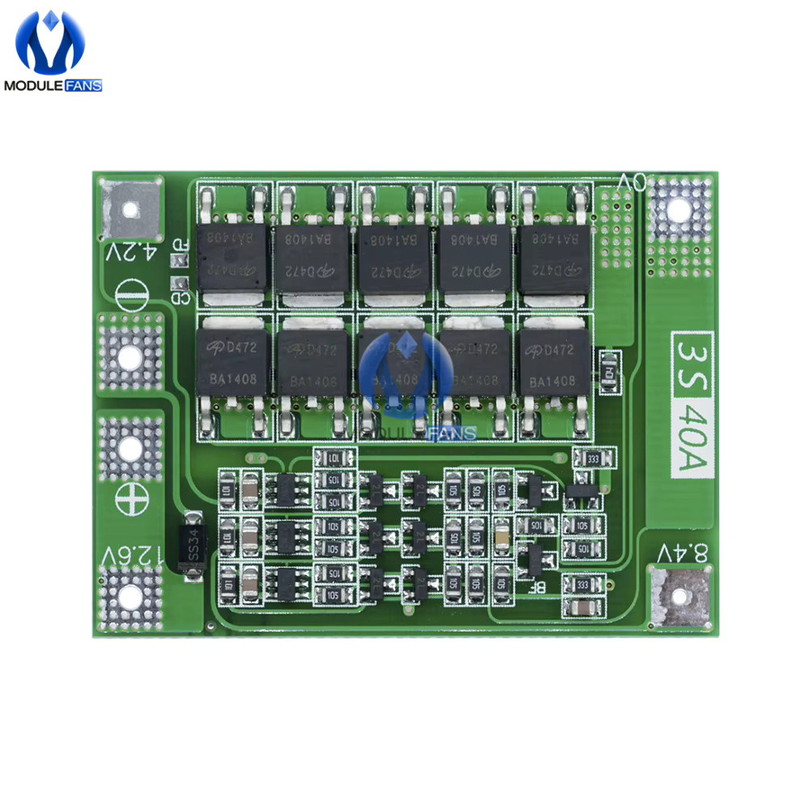 Diymore BMS Batteriemanagementsystem für Li-Ion Lithium Akkus, Green, 3S bis 5S, 10A bis 100A, 12V/24V mit Balance-Funktion und Equalizer - Bild 2
