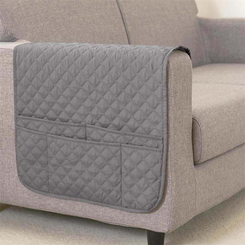 Yiran Furniture Armlehnenbezug mit Aufbewahrungstasche für Sofa und Sessel, abnehmbar und rutschfest, 50 x 90 cm - Bild 2
