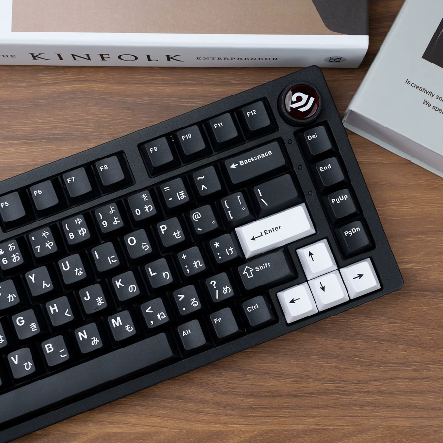 XVX PBT-Tastenkappen in Schwarz mit japanischen Schriftzeichen im Double Shot JIS-Layout für mechanische Tastaturen, 146 Tasten - Bild 3