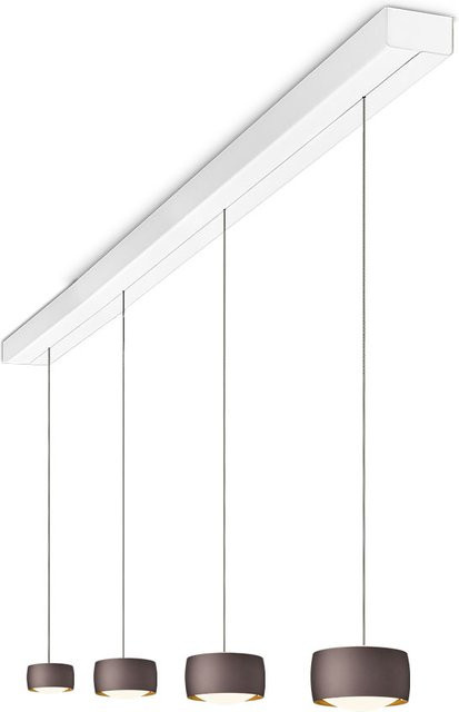 Oligo Grace LED-Pendelleuchte 4-flammig in Brazilian Brown und Weiß matt mit Tunable White (2200K - 5000K) und unsichtbarer Höhenverstellung - Bild 1