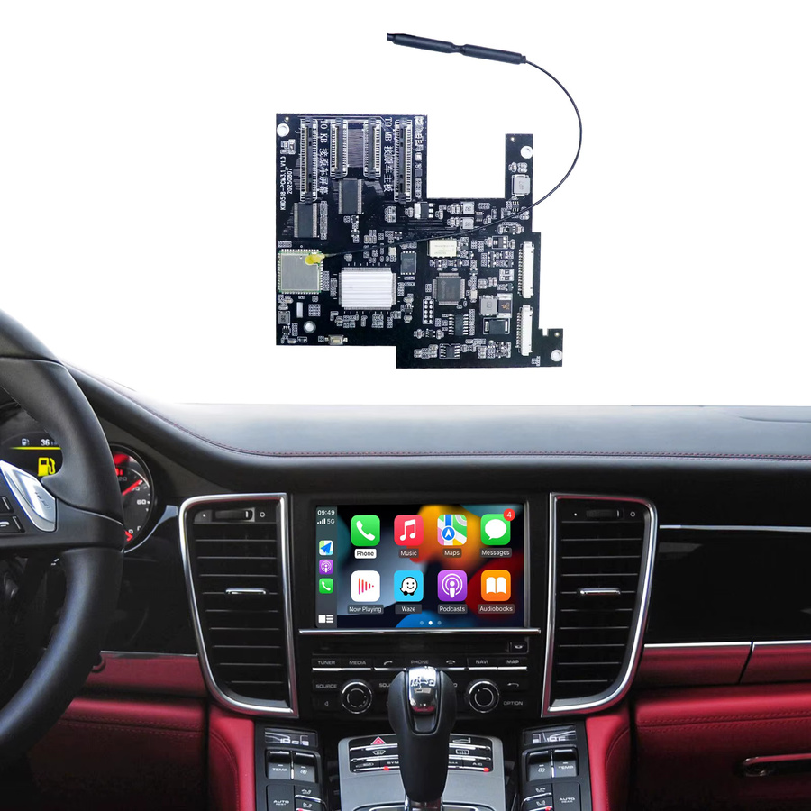 AUTOABC Drahtloses CarPlay und Android Auto Interface für Porsche PCM 3.1 Panamera Macan Cayenne Taycan Boxster 911 991 718 in Schwarz mit Rückfahrkamera-Unterstützung und AirPlay - Bild 6