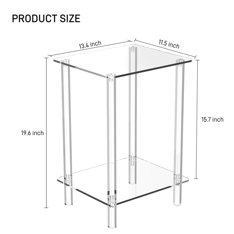 Moderner Beistelltisch aus transparentem Acryl von LIUSHADUOLA für Wohnzimmer und Home-Office - Bild 2