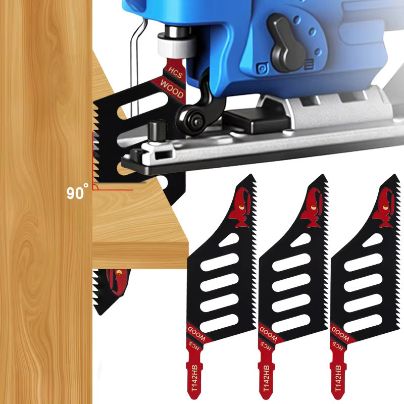 Bosch T142HB Stichsägeblatt für Holz mit T-Schaft und groben Zähnen für Präzisionsschnitte in engen Räumen, Schwarz - Bild 2